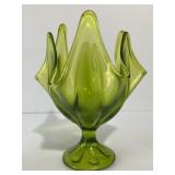 Viking Glass Epic Six Petal Swung Pedestal Compote