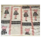 Sunbonnet Sue Unfinished Quilt Blanket