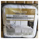 New Hotel Suite White Goose Comforter F/Q