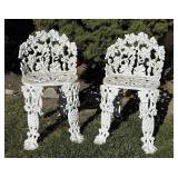 Cast Iron Garden Chair Pair