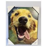 New Golden Retriever Dog Art On Board