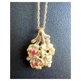 Diamond & Gemstone 10K Gold Necklace