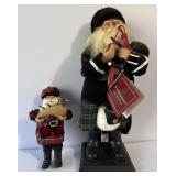 Scottish Bagpiper Santa Pair