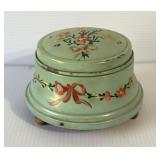 Antique Tin Dusting Powder Music Box