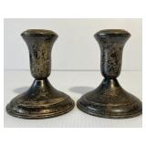 Antique Lord Sterling Silver Weighted Candlesticks