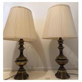 Pair of Brass Table Lamps
