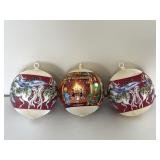 Vintage Satin Christmas Ornament Bulbs