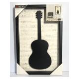 New Guitar Silhouette Framed Wall Art