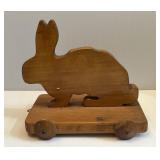 Hand Crafted Rabbit Wooden Pull Toy