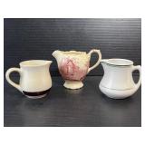 Wellsville, Bryan & English Abbey Creamers