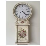 Smith & Ives Wall Clock with Floral Design