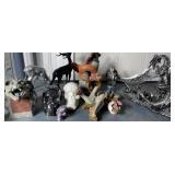 Dragon & Skull Figurine Lot  12 Pieces