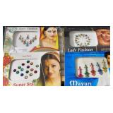 Indian Bindi & Nose Stud Sets  Assorted Colors