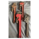 Pipe Wrench Lot  Sears, Fuller, Trimo