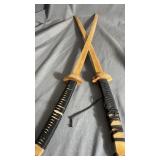 Pair of Wooden Display Swords
