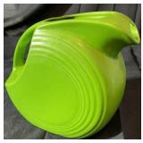 Vintage Fiesta Chartreuse Disc Pitcher 7.25in