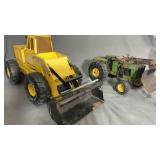 2 Vintage Tonka Metal Toys  Front Loader & John