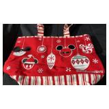 Disney Parks Mickey Holiday Canvas Tote Bag