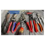 Assorted Hand Tool Lot  Pliers, Snips, and