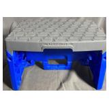 Folding Step Stool  Blue & Gray Portable