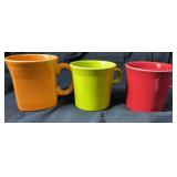 Fiestaware Mug Lot  3 Mixed Sizes & Colors
