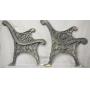 Victorian Cast Iron Garden Bench Ends PairPair