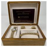 Citizen gift set in wood box