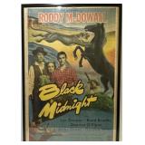Black Midnight Movie Poster, Framed