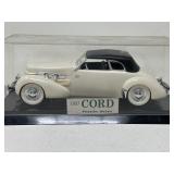 1937 Cord Phaeton Sedan Model Car in Display Case