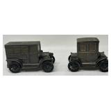 Pair of Vintage-Style Cast Metal Cars