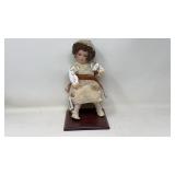 Girl With Violin Doll & Stand