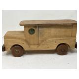 Handcrafted Wooden Delivery Truck Toy