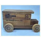 The Macomb Daily Wooden Delivery Truck Bank