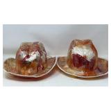 Vintage resin cowboy hats featuring multicolor