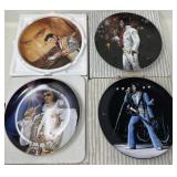 Four Elvis collector plates