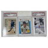 3 Baseball Cards incl. PSA-Graded Clemens & Carew