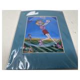 Cartoon Golf Print by Steve Gill  Matted
