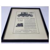 Framed Chevrolet Utility Coupé Ad