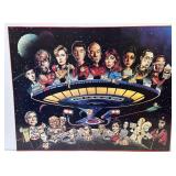 Color caricature art poster featuring the cast of