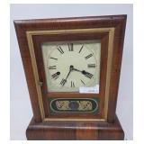 Antique Ingraham Mantel Clock with Reverse Glass