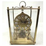 Glass Case Mantel Clock Ornate Dial