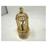 Gold Birdcage Novelty Clock