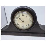 Antique Wooden Tambour Mantel Clock