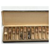 Watch parts vials in slim case