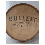 Bulleit Frontier Whiskey Half Barrel NIB 21x21