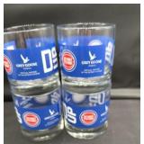 Grey Goose Detroit Pistons rock glasses.