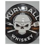 Kurvball Whiskey Metal Sign 15.5x15.5