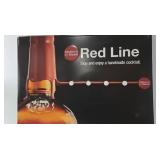 Makers Mark Red Line Metal Sign.  24x18