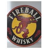 Fireball Whisky Metal Sign 21x21