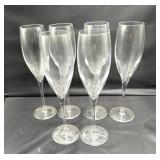 Champagne Flutes set of 6  81/2"